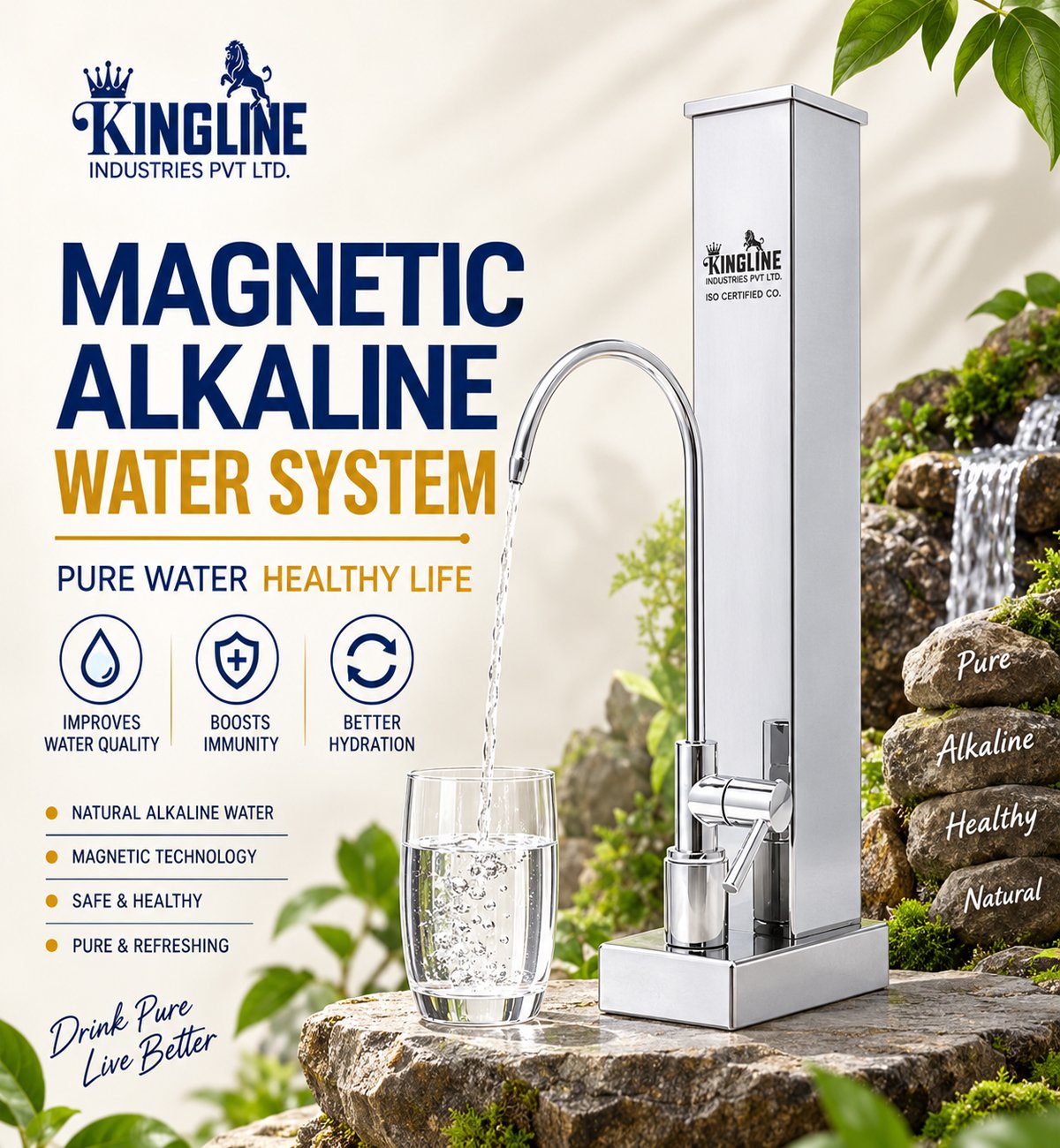 Kingline Crystal Magnetic Water Machine Banner