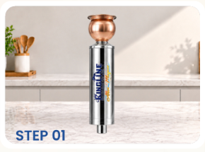 Place Copper Pot on Water System